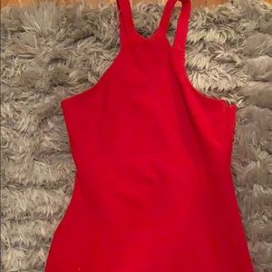 Long Red Formal Bridesmaid Dress Likely Size 12